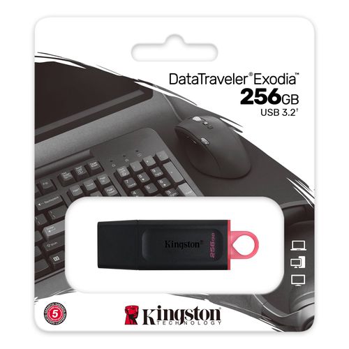 Flash Drive 256GB USB3.2 Gen1 DataTraveler Exodia DTX/256GB 740617310023