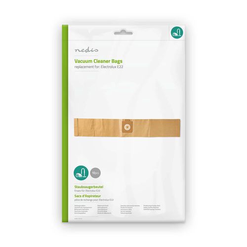 Vacuum Cleaner Bag | 10 pcs | Paper | Most sold for: Electrolux | Brown DUBG111ELE10 5412810284887