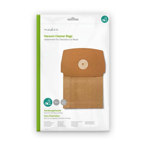 Vacuum Cleaner Bag | 10 pcs | Paper | Most sold for: Electrolux | Brown DUBG115ELE10 5412810284894