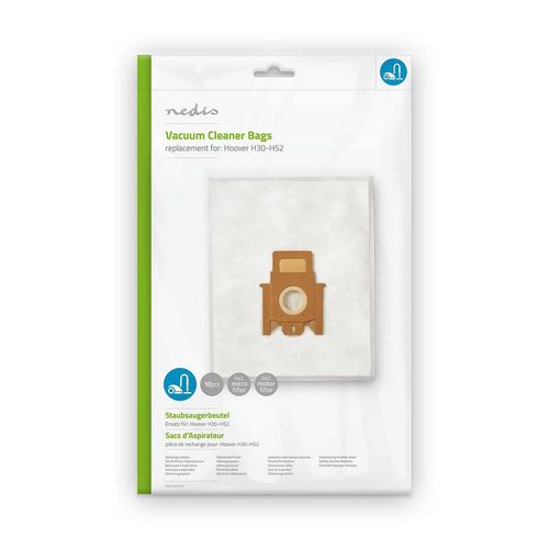 Vacuum Cleaner Bag | 10 pcs | Synthetic | Most sold for: Hoover H30-H52 | White DUBG120HOO10 5412810284955