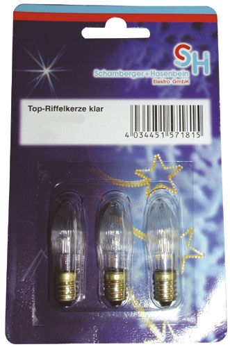 Lamp E10 Christmas decorations 55V 3W 3pcs. 6083755
