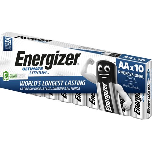 Lithium Battery FR6 (AA) 1.5V 3100mAh ENERGIZER 10pcs box R6/FR6/ENEG-L91/10 7638900343526