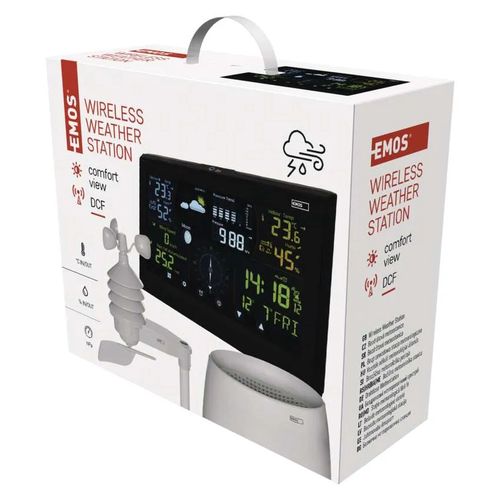 Wireless Digital Weather Station with Anemometer & Rain Gauge, Black E6016 8592920081235