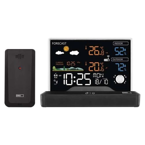 Wireless Digital Weather Station with Outdoor Sensor, Black E8620 8592920136188