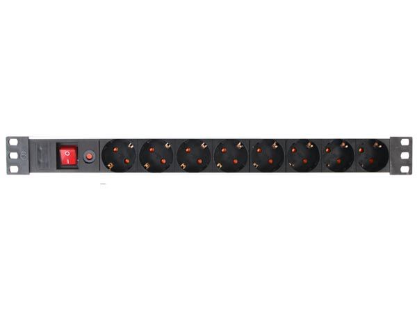 Power distribution unit 19'' 8x220V with switch and thermal fuse EBP08PDU-G 5410329469344
