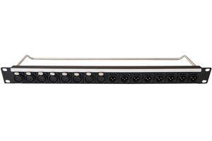 LOADED PANEL, XLR, 16PORT, 1U, M3 CP30183