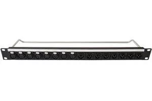 LOADED PANEL, XLR, 16PORT, 1U, M3 CP30183