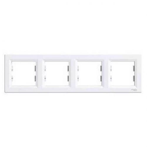 4-gang frame - white, Asfora, Schneider Electric EPH5800421