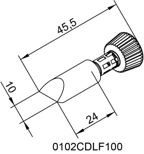 Soldering tip ERSADUR, 10.0mm/0.394in, ERSA ER0102CDLF100 4003008082388