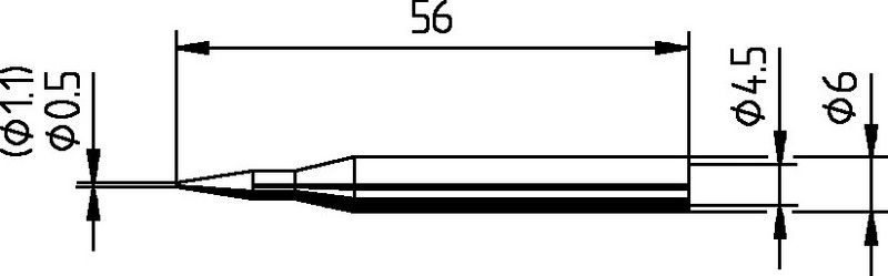 Soldering tip ERSADUR, 1.1mm/0.043in, ERSA ER0162BD 4003008052541