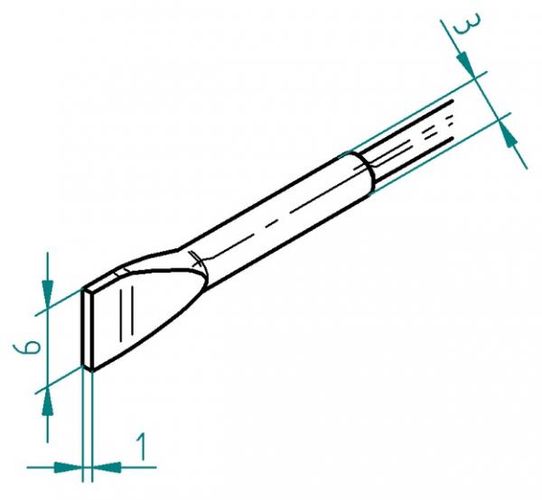 Desoldering tips (pair) ERSADUR, 6,0mm, ERSA ER0462FDLF060 4003008100877