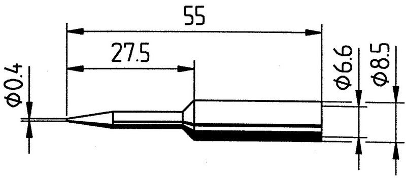 Soldering tip ERSADUR, ext. 0.4mm/0.016in, ERSA ER0832UDLF 4003008074680