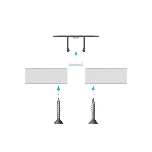 LED profile for LED strips, aluminum anodized, recessed, FALCO, 2m PROF-FALCO-2Ms 5904405930236