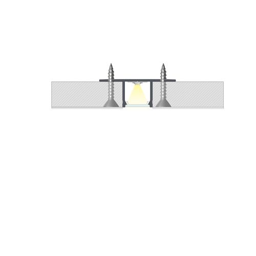 LED profile for LED strips, aluminum anodized, recessed, FALCO, 2m PROF-FALCO-2Ms 5904405930236