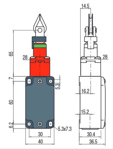 Rope safety switch without reset for simple stop FD 1879, Pizzato FD-1879 8018851095696