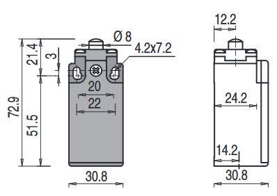 Position switch with plunger FR 501, Pizzato FR-501 8018851036668