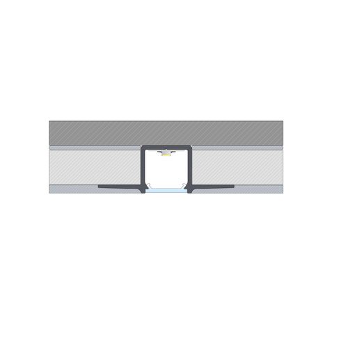 LED profile for LED strips, aluminum anodized, recessed, GAUDI, 2m PROF-GAUDI-2Ms 5904405930434