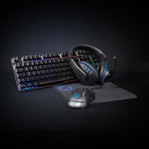 Gaming Combo Kit | 5-in-1 | Keyboard, Headset, Mouse and Mouse Pad | Black | AZERTY | FR Layout GCK51110BKFR 5412810411412