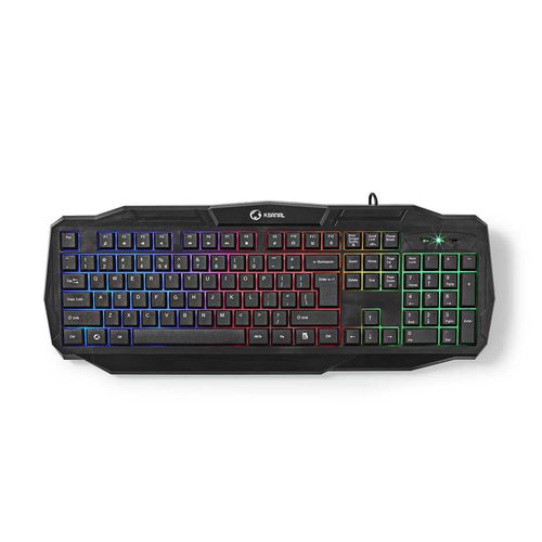 Wired Gaming Keyboard | USB 2.0 | Membrane Keys | LED | US International | US Layout | USB Powered | Power cable length: 1.50 m | Gaming GKBD100BKUS 5412810270576