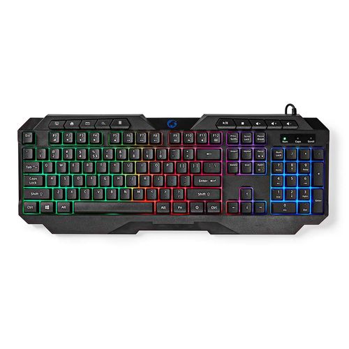 Wired Gaming Keyboard | USB Type-A | Membrane Keys | LED | QWERTY | US Layout | USB Powered | Power cable length: 1.30 m | Multimedia GKBD110BKUS 5412810412976