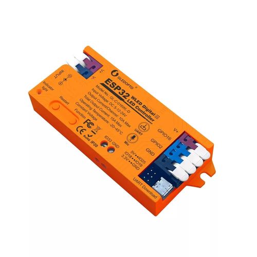 Skaitmeninių LED juostų valdiklis, 5-24Vdc, 15A, 800pix, su mikrofonu, WLED ESP32 Wi-Fi, UART USB-C GL-C-016WL-D 6978699220013
