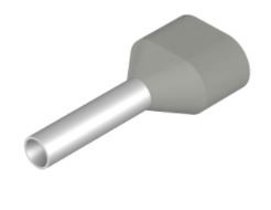 Wire-end ferrule, Twin wire-end ferrule, 11 mm, 8 mm, grey H0.75/14D-ZH-GR 4008190097998; 4008190492984