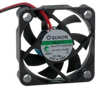 Fan 40x40x10mm 12Vdc 0.43W, 9m³/h 18.2dBA vapo SUNON RoHS HA40101V4