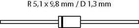 Rectifying diode 1.3kV 3A DO27 BY255