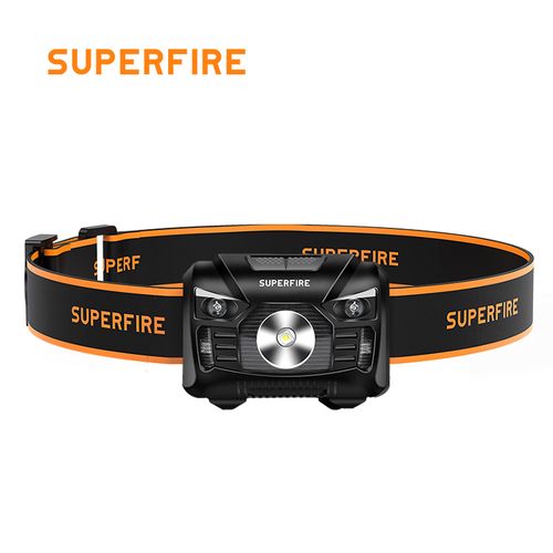 Headlamp, rechargable micro USB, 500lm, 1200mAh, with ON/OFF sensor ON/OFF SUPERFIRE-HL06 6956362901797