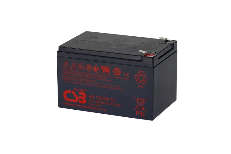 Lead acid battery 12V 12.75Ah 51W Pb CSB CSB-HR1251WF2