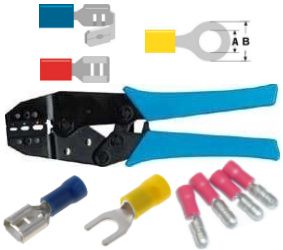 Ratchet Crimping Tool for Insulated Terminals 0.5-6mm², Hanlong Tools HT-301