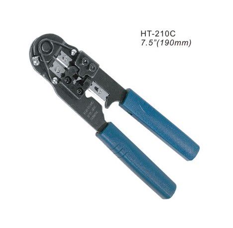 Crimping & Stripping Tool for RJ45 Plugs (8P8C, 8P6C, 8P4C), Hanlong Tools HT-210C