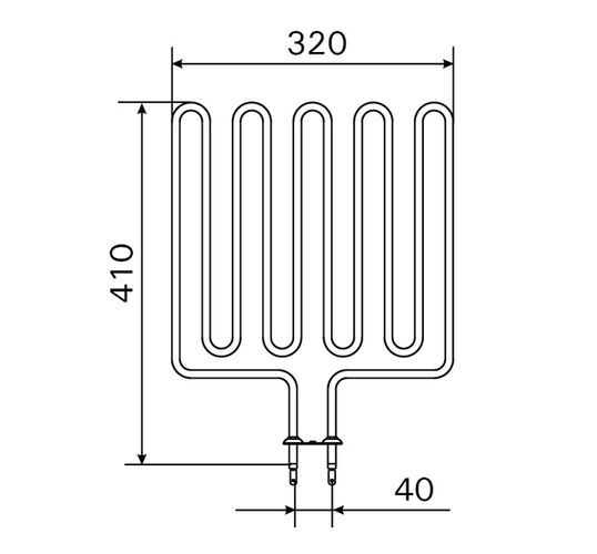 Heating Element for Sauna 3000W 230V 410x320mm ZSK-720 HARVIA WP-15224/SA