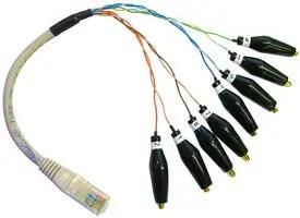 BREAKOUT ADAPTOR, RJ45 TO CROC CLIP RJC08