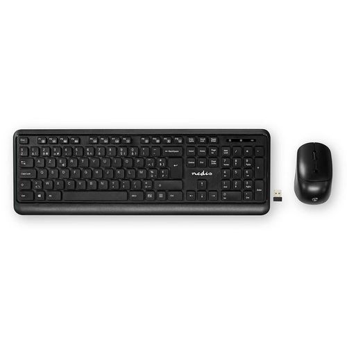 Mouse and Keyboard Set | Wireless | Mouse and keyboard connection: USB | 800 / 1200 / 1600 dpi | Adjustable DPI | AZERTY | BE Layout KBMCW100BKBE 5412810403981