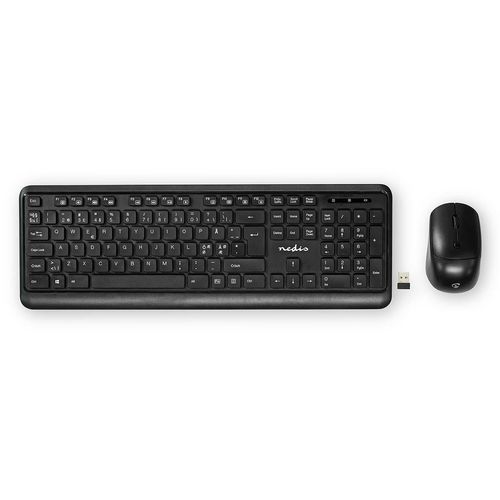 Mouse and Keyboard Set | Wireless | Mouse and keyboard connection: USB | 800 / 1200 / 1600 dpi | Adjustable DPI | QWERTY | ND Layout KBMCW100BKND 5412810403950