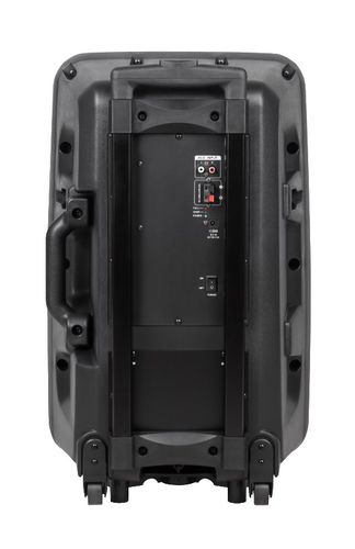 Portable Stand-Alone PA System 12" 40W with 2 Wireless UHF Handheld Microphones & FM Radio KM1712 5901890037341