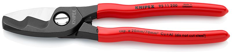 Cable Shears with Twin Cutting Edge Ø20mm/70mm², 95 11 200 KNIPEX KNIP/9511200