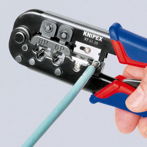 Profesional RJ plug crimping tool 97 51 10 KNIPEX KNIP/975110 4003773043171; 4003773044390