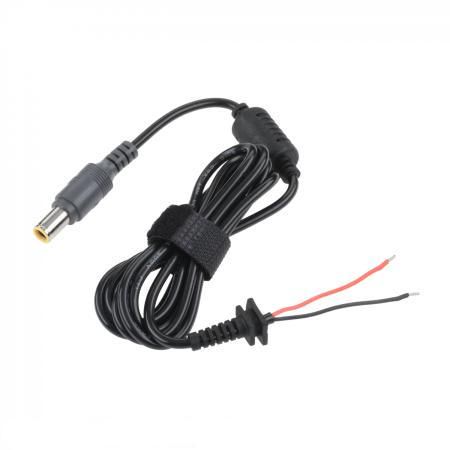 Power cable 1.5m with DC 7.9/5.4mm plug, straight, with ferrite filter KOM0248 5901436772248