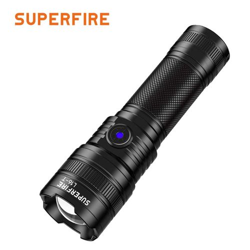 Flashlight L16-X, 400lm, with focus, rechargable USB C, 2x 18650 3400mAh, IP43 SUPERFIRE-L16-X 6974760351747