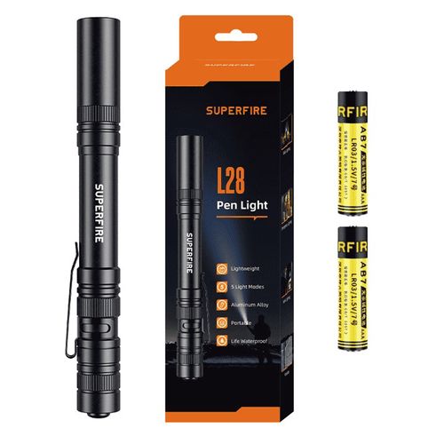 Flashlight MINI L28, 121lm, 5W, 2x AAA, 5 functions, IP44 SUPERFIRE-L28 6975515771209