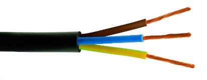 Cable OMY 3x1.5mm²; round; stranded; Cu; PVC; black; 300V L3/1.5DI/B 4779016547385