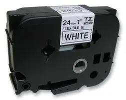 TAPE, 24MM, BLACK/WHITE, FLEXIBLE TZE-FX251