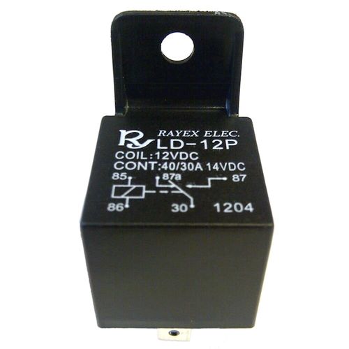 Relay:electromagnetic;SPDT;Ucoil:12VDC;40A;DC load:30A/12VDC RE-LD-12P