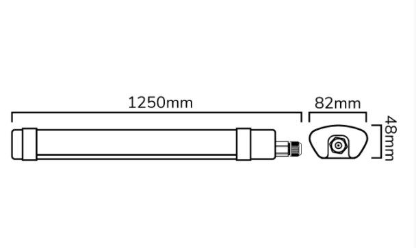 Hermetic luminaire TRI-PROOF, 230Vac, 40W, 4800lm, 125cm, IP65, 4000K, LEDOM 477613