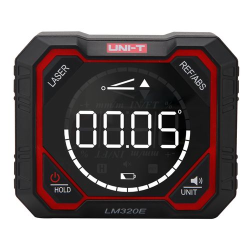 Angle Meter, 4×90° ; HD backlit screen;  Li-ion ; Two-side lasers;  wo-side magnets, UNI-T LM320E 6935750532447