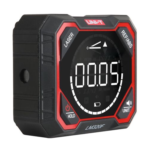 Angle Meter, 4×90° ; Li-ion Battery, Three-side lasers, Three-side magnets, UNI-T LM320F 6935750532454