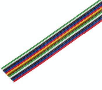 Cable: ribbon; stranded; Cu; 12x0,124mm2; PVC; 500V; LP12/0.124