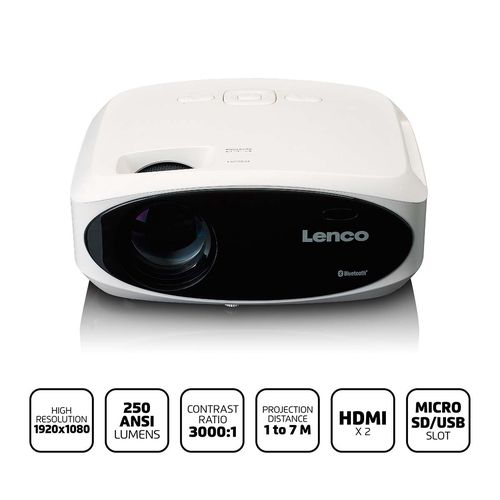 Full HD 1080P LCD projector with Bluetooth White LPJ-900WH 8711902078289